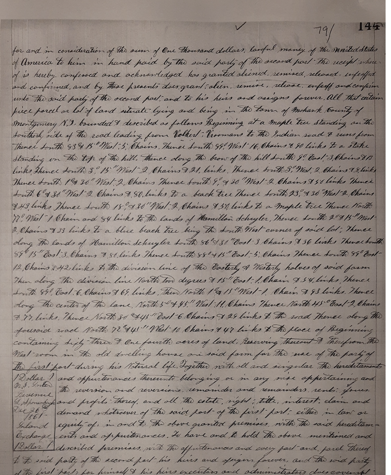 Original cursive document
